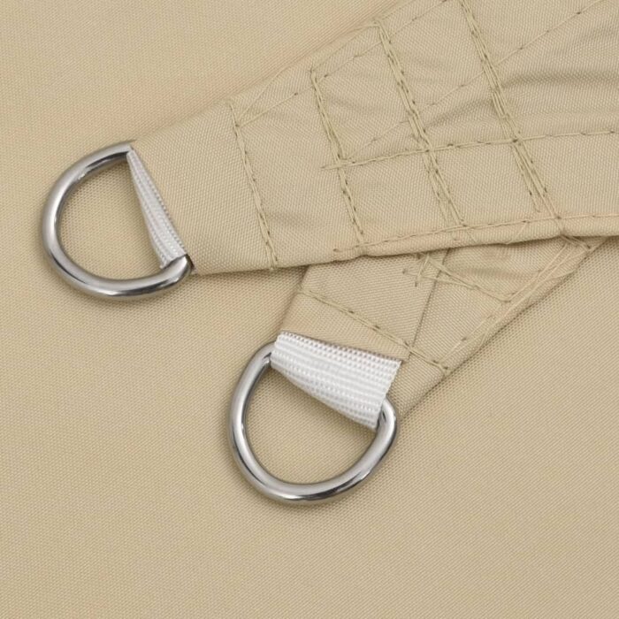 Voile de parasol tissu oxford triangulaire 3,6x3,6x3,6 m beige – Image 5