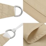Voile de parasol tissu oxford triangulaire 3,6x3,6x3,6 m beige – Image 6