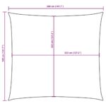 Parasol en tissu oxford carré 3,6 x 3,6 m crème – Image 8