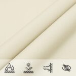 Voile de parasol tissu oxford rectangulaire 2x4 m crème – Image 6