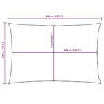 Voile de parasol tissu oxford rectangulaire 2x4 m crème – Image 8