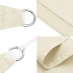Voile de parasol Tissu Oxford rectangulaire 4x6 m crème – Image 5