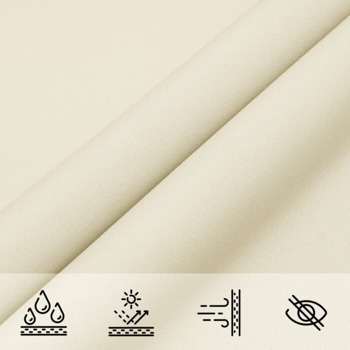 Voile de parasol Tissu Oxford rectangulaire 4x6 m crème – Image 6