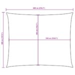 Voile de parasol Tissu Oxford rectangulaire 4x6 m crème – Image 8