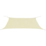 Voile de parasol Tissu Oxford rectangulaire 4x6 m crème