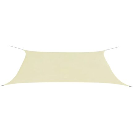 Voile de parasol Tissu Oxford rectangulaire 4x6 m crème