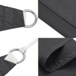 Parasol en tissu oxford carré 3,6 x 3,6 m anthracite – Image 5