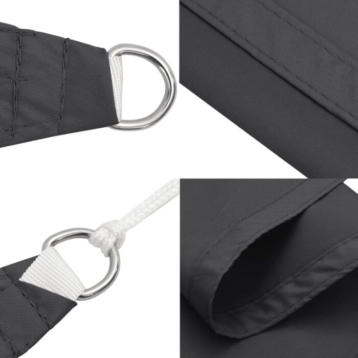 Parasol en tissu oxford carré 3,6 x 3,6 m anthracite – Image 5