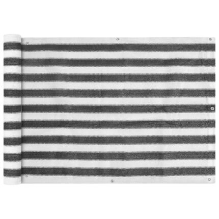 Écran de balcon en PEHD 75x400 cm Anthracite et blanc