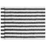 Écran de balcon en PEHD 90x400 cm Anthracite et blanc