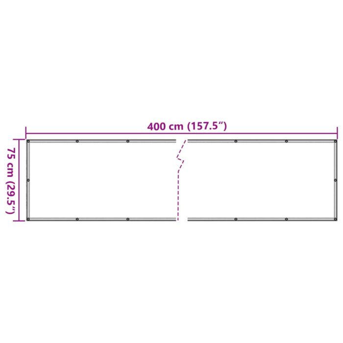 Écran de balcon en tissu Oxford 75x400 cm Anthracite – Image 4