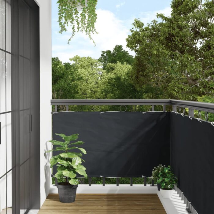 Écran de balcon en tissu Oxford 75x400 cm Anthracite – Image 1