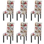 Chaises à manger lot de 6 multicolore tissu