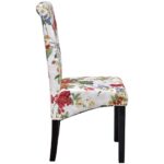 Chaises à manger lot de 6 multicolore tissu – Image 3