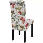 Chaises à manger lot de 6 multicolore tissu – Image 4