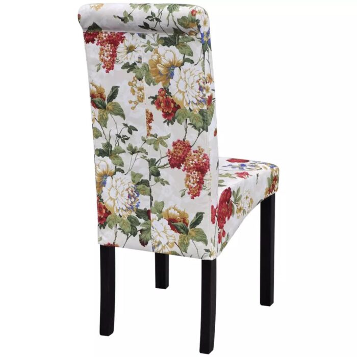 Chaises à manger lot de 6 multicolore tissu – Image 4