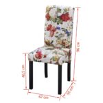 Chaises à manger lot de 6 multicolore tissu – Image 6