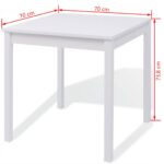 Ensemble de salle à manger trois pièces Pinède Blanc – Image 6