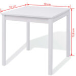 Ensemble de salle à manger 5 pièces Pinède Blanc – Image 6