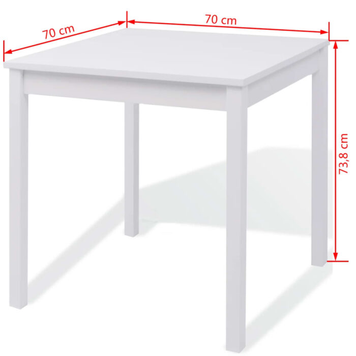 Ensemble de salle à manger 5 pièces Pinède Blanc – Image 6