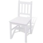 Jeu de salle à manger 7 pcs Pinède Blanc – Image 3