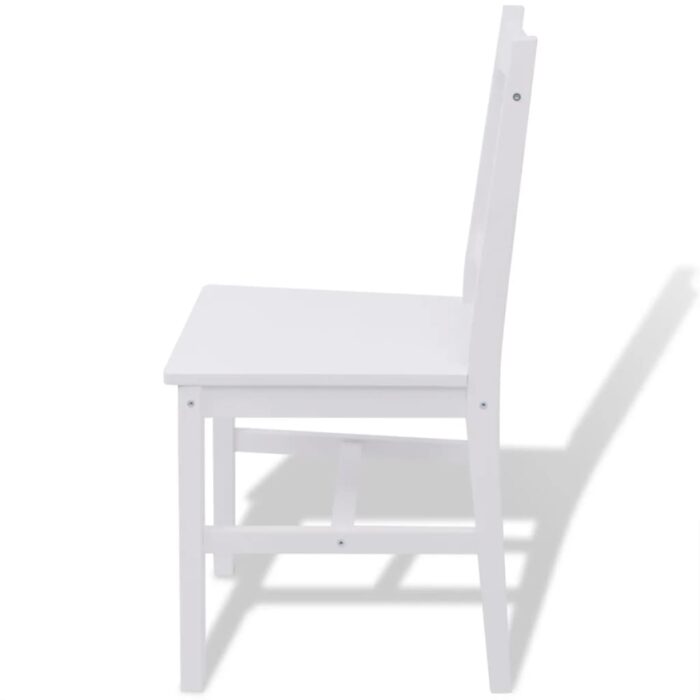 Jeu de salle à manger 7 pcs Pinède Blanc – Image 4