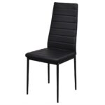 Ensemble de table à manger sept pièces noir – Image 3