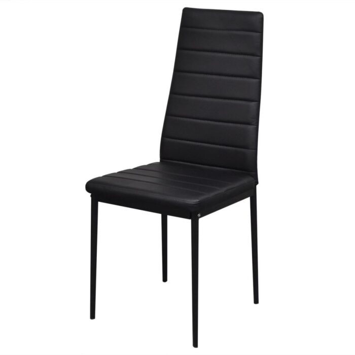 Ensemble de table à manger sept pièces noir – Image 3