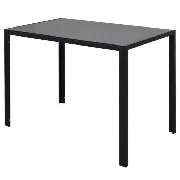 Ensemble de table à manger cinq pièces noir et blanc – Image 2
