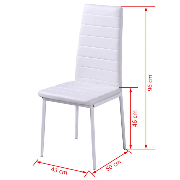 Ensemble de table à manger cinq pièces noir et blanc – Image 5