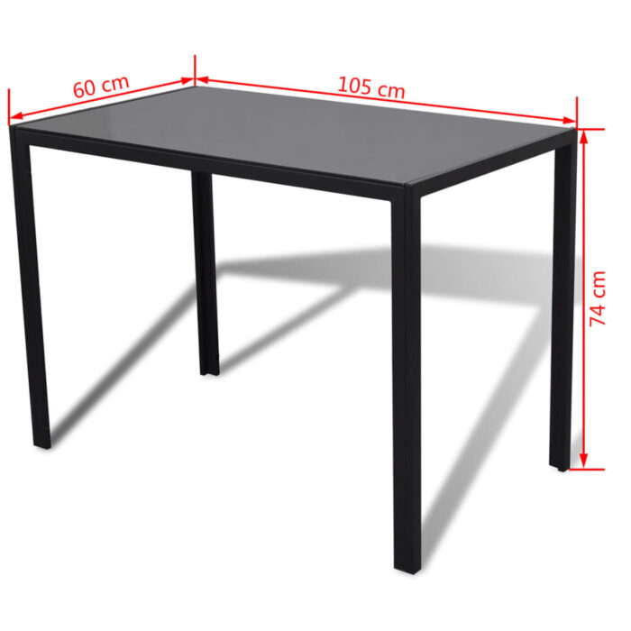 Ensemble de table à manger cinq pièces noir et blanc – Image 6
