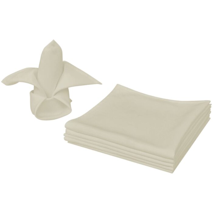 Serviettes de table 25 pcs Crème 50x50 cm – Image 1