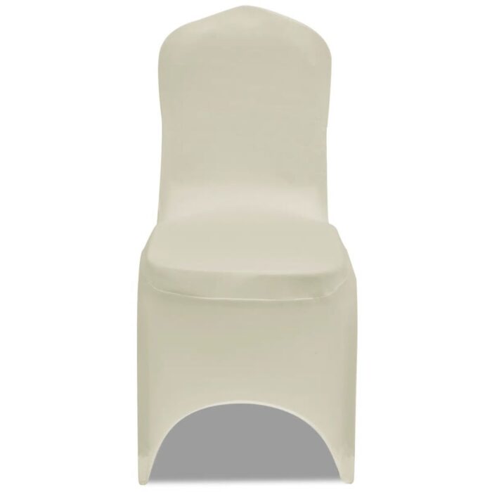 Housse de chaise extensible 4 pcs crème – Image 2