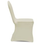 Housse de chaise extensible 4 pcs crème – Image 3