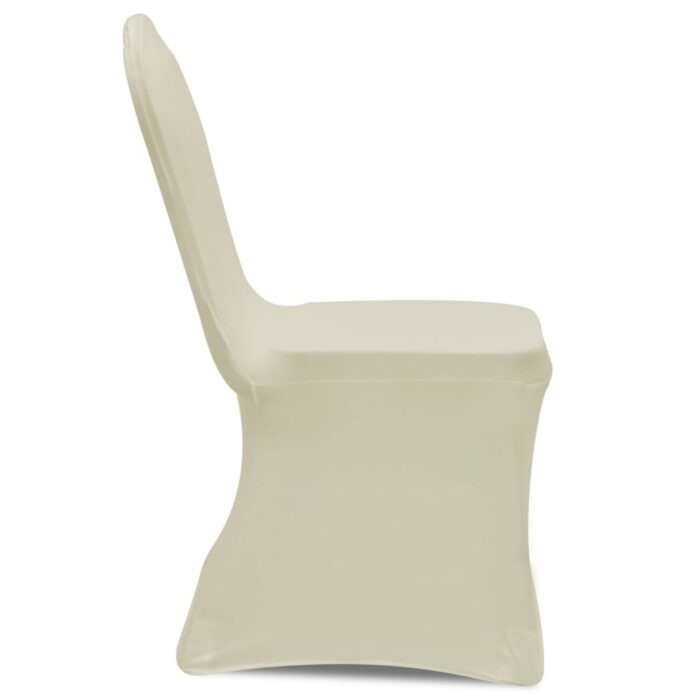 Housse de chaise extensible 4 pcs crème – Image 3