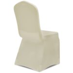 Housse de chaise extensible 4 pcs crème – Image 4