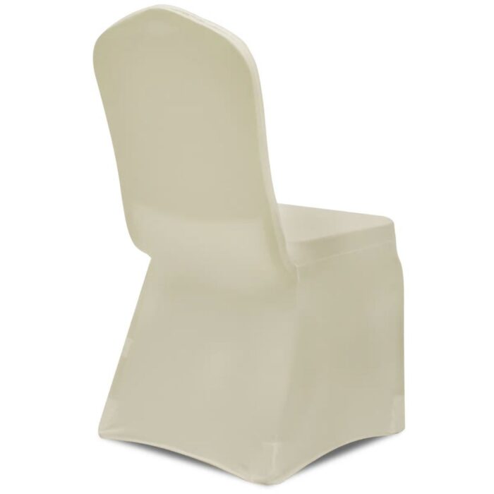 Housse de chaise extensible 4 pcs crème – Image 4