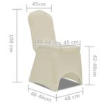 Housse de chaise extensible 4 pcs crème – Image 7