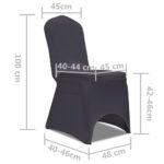 Housse de chaise extensible 6 pcs anthracite – Image 7