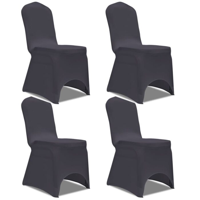 Housse de chaise extensible 4 pcs Anthracite – Image 1