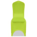 Housse de chaise extensible 4 pcs vert – Image 2