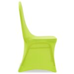 Housse de chaise extensible 4 pcs vert – Image 3