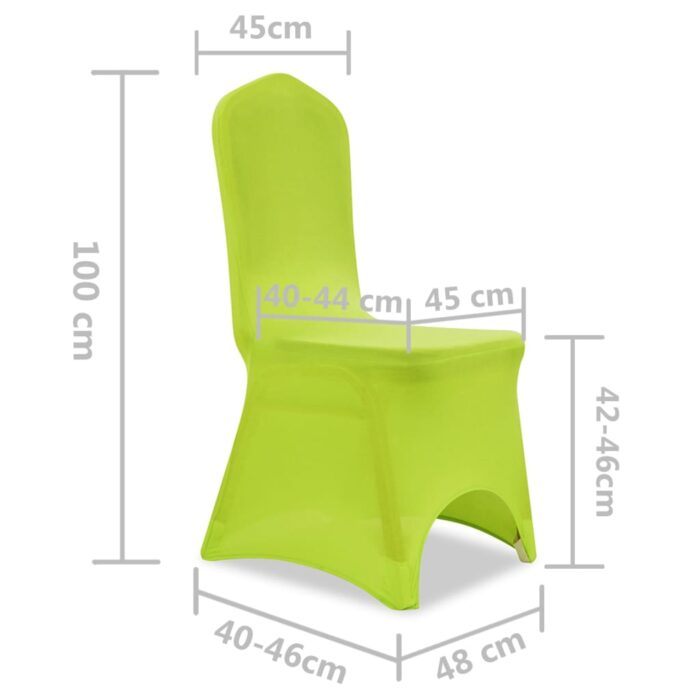 Housse de chaise extensible 4 pcs vert – Image 7