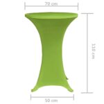 Housse de table extensible 2 pcs 70 cm Verte – Image 3