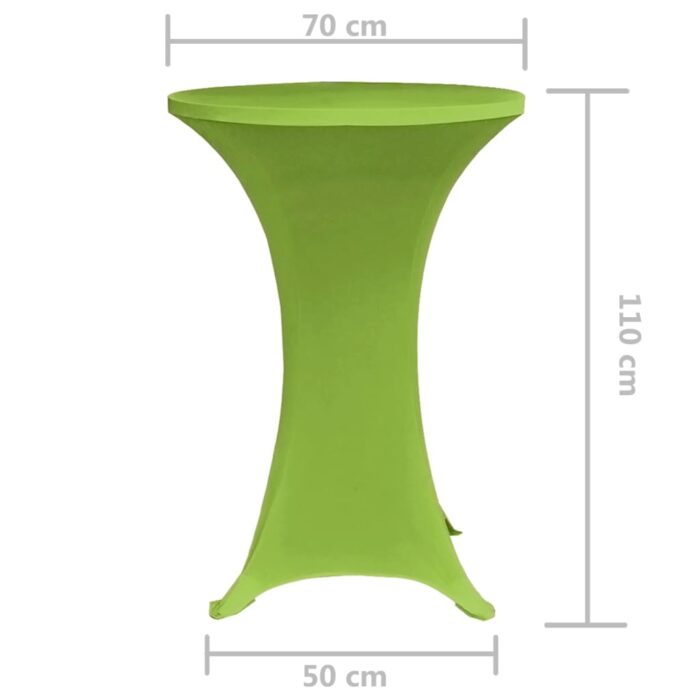 Housse de table extensible 2 pcs 70 cm Verte – Image 3