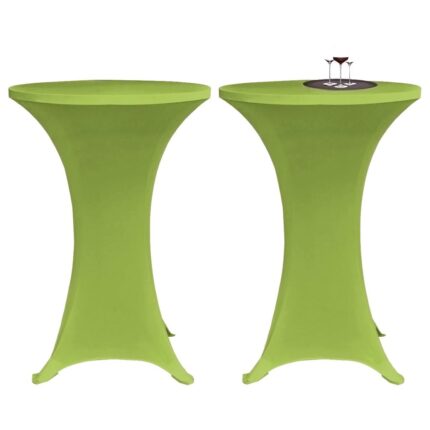 Housse de table extensible 2 pcs 70 cm Verte