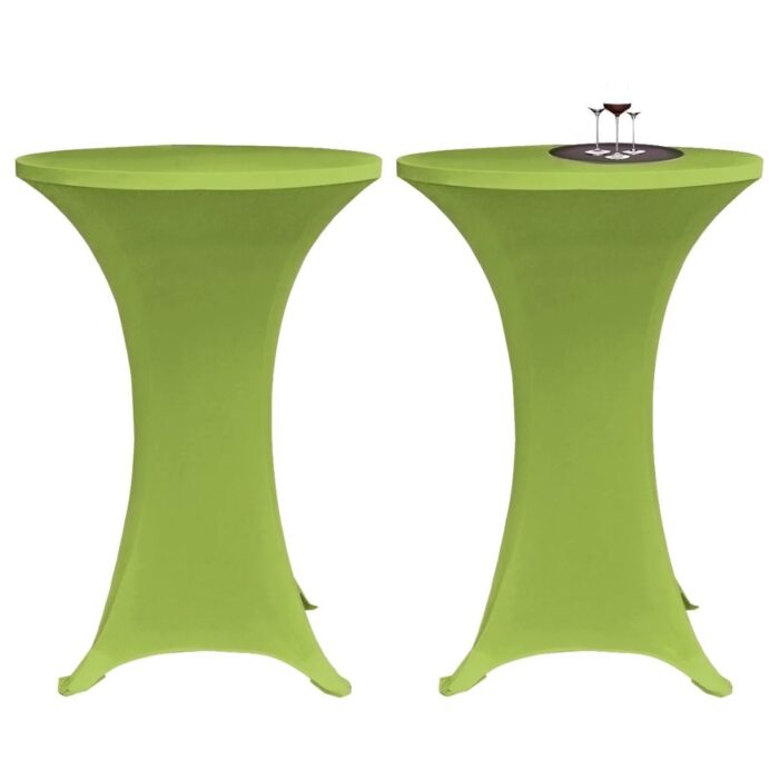 Housse de table extensible 2 pcs 70 cm Verte – Image 1