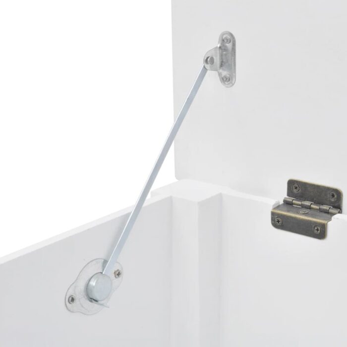 Banc de rangement en style baroque PFDM blanc – Image 4