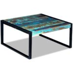 Table basse Bois de récupération massif 80x80x40 cm – Image 2