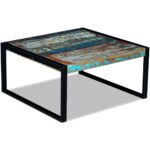 Table basse Bois de récupération massif 80x80x40 cm – Image 4